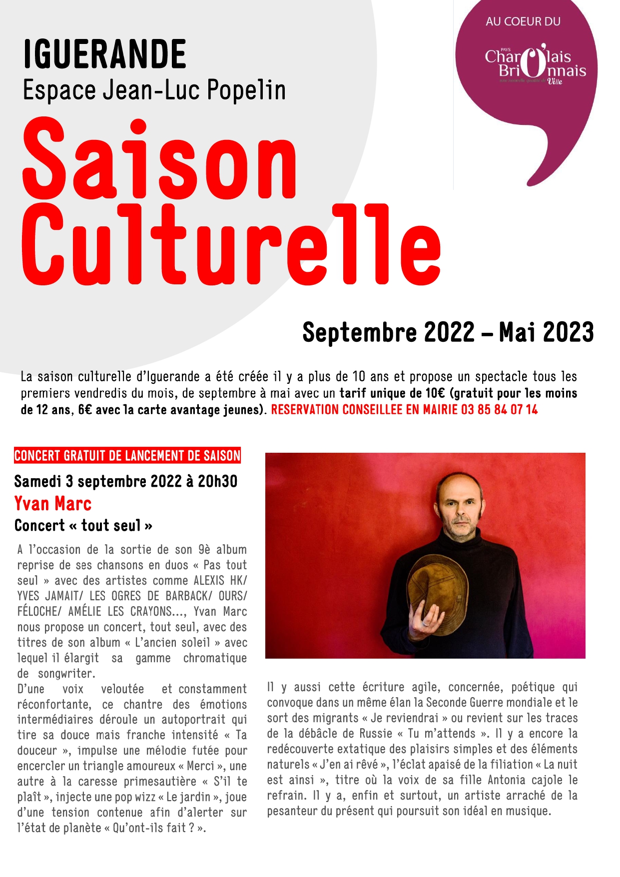 Saison culturelle 2022-2023